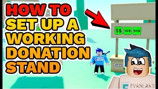 HOW TO SET UP DONATION STAND IN PLS DONATE ROBLOX GAME  UPLOAD SHIRTS FOR FREE  FREE ROBUX [upl. by Asselam51]