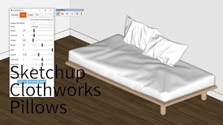 스케치업 Clothworks 루비를 이용한 주름이 자연스러운 베게 만들기  How to make pillows using sketchup clothworks [upl. by Sucy]