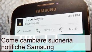 Come cambiare suoneria notifiche Samsung [upl. by Yrebmik]