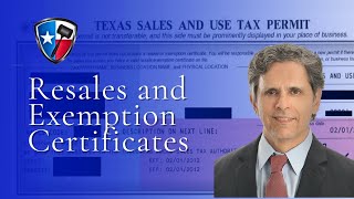 Texas Tax Group Resales amp Exemption Certificates [upl. by Lanrev623]