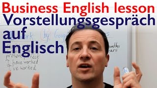 English lesson Vorstellungsgespräch und über sich selbst zu sprechen auf Englisch [upl. by Samuel66]