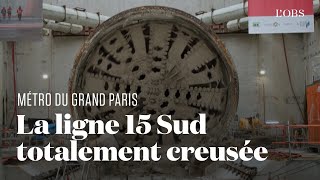 Métro du Grand Paris le tunnel de la ligne 15 Sud totalement creusé [upl. by Bohner]