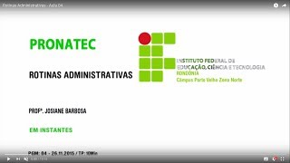 Rotinas Administrativas  Aula 01 [upl. by Mohammad866]