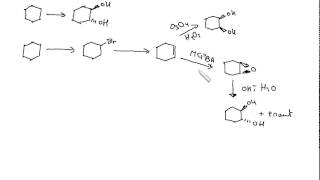 Problema Alquenos Transformar ciclohexano en trans12ciclohexanodiol [upl. by Atteynot]