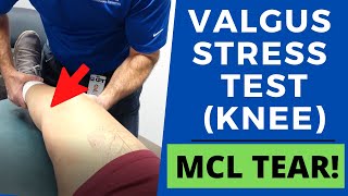 Valgus Stress Test of the KneePositive Test [upl. by Sharp]