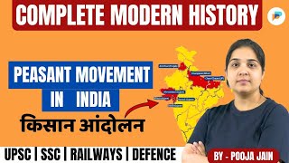 All Peasant Movement In 1 Video  भारत के प्रमुख किसान आन्दोलन  Modern History By Pooja mam [upl. by Grevera487]