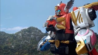 Gosei Great Megazord Debut Zord Fight  Power Rangers Megaforce  Power Rangers Official [upl. by Leidba794]