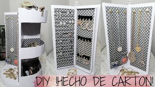 ORGANIZADOR GIRATORIO DE CARTON PARA ACCESORIOS Y JOYAS  DIY [upl. by Damas732]