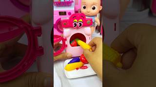 Satisfying With Unboxing amp Review Cute Pink Washing Machine Set Toys Eating Fruits ASMR Videos [upl. by Shaia]