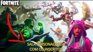 🔵FORTNITE AO VIVO SALA PERSONALIZADA OUTFIT CAIU MATOU [upl. by Atalee196]