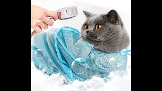 Faith Force Cat Bathing Bag Grooming Bag Bathing Shower Mesh Bag [upl. by Ellednahc977]