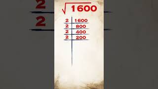 Square Root of 1600  1600 ka vargmul  shorts vargmul squareroot shortvideo vargmul [upl. by Sukul]