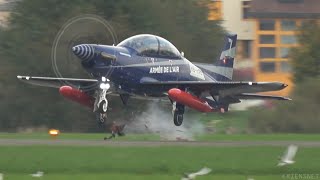 Pilatus PC21  Bird Strike at landing gear  Testflight with underwingtanks [upl. by Ardenia]