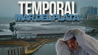 TEMPORAL EN MAR DEL PLATA te lo muestro al lado del mar [upl. by Nomyaw]