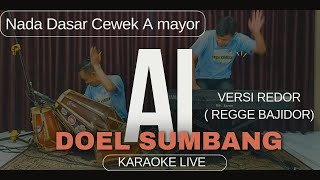 Ai karaoke  Doel sumbang nada cewek Versi Regge bajidor [upl. by Brietta947]