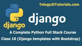 Django full course in telugu  Python Django Templates with Bootstrap [upl. by Eiluj499]