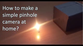 How to make a simple pinhole camera at home [upl. by Nyledam]