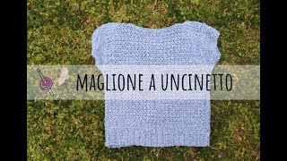 Come fare un Maglione allUncinetto facile e comodo  Schema  Tutorial Uncinetto [upl. by Thurmond]