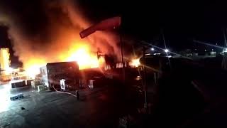 Fire breaks out at Wilmar Continental Oil Factory in Randfontein [upl. by Saibot408]