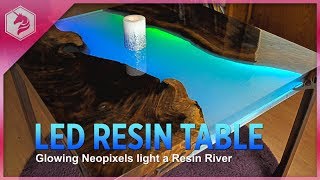 How To Make a Glowing LED Resin River Table [upl. by Akimas456]