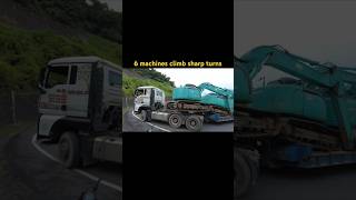 driver with 150 tons and 6 machines climbing sharp turns [upl. by Nitsur]