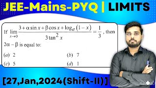 JEE Mains 2024 PYQ 27Jan2024ShiftII  JEE Mains PYQ Solutions  LIMITS PYQ  Lets IQRA JEE [upl. by Ynahpit]