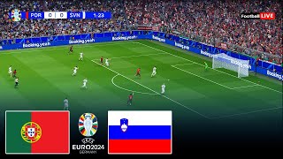 🔴LIVE  PORTUGAL vs SLOVENIA I UEFA EURO 2024  ROUND OF 16  MATCH LIVE TODAY  REALISTIC PES [upl. by Antebi776]