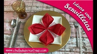 6 Formas de doblar una Servilleta en una Mesa  decorando la mesa con servilletas  napkin Hacks [upl. by Loria]