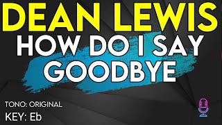 Dean Lewis  How Do I Say Goodbye  Karaoke Instrumental [upl. by Enyad]