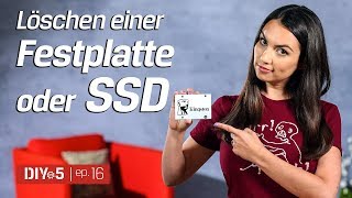 Wie man die Daten einer Festplatte oder SSD sicher und komplett löscht  Kingston DIY in 5 Ep 16 [upl. by Allimak]