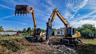 Preparing the site for a foundation excavation  Προετοιμασία οικοπέδου για εκσκαφή θεμελίωσης [upl. by Ahseat]