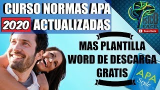 Curso APA 2024 Versión mas actualizada  Formato APA en Word GRATIS para descargar [upl. by Osher534]