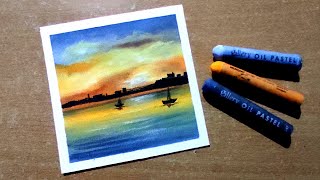 Quick and Easy Oil Pastels Drawing Tutorial for Beginners [upl. by Bracci]