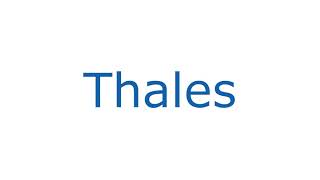 How To Pronounce Thales With Greek Accent [upl. by Garnes]