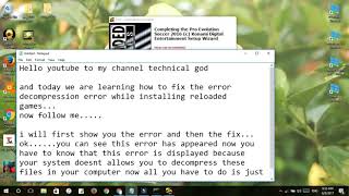 Decompression error Fixed100 working 2018 [upl. by Helprin]