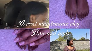 A RESET MINI MAINTENANCE VLOG  4C HAIR SILK PRESS  NAILS 💗 SALON SURPRISES 💀😂 [upl. by Eberhart567]