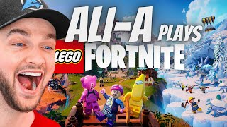 AliA plays LEGO FORTNITE in my world [upl. by Mckeon920]