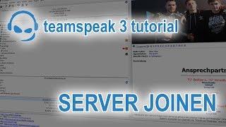 TeamSpeak 3 Anleitung Verbinden mit Server  Deutsch PC  TeamSpeakTutorial 04 [upl. by Gervase]