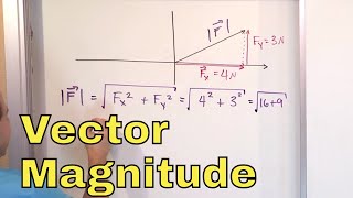 01  Calculating Magnitude of a Vector amp Direction Part 1 Vector Magnitude amp Angle [upl. by Sybley]