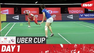 BWF Uber Cup Finals 2022  Indonesia vs France  Group A [upl. by Otinauj932]