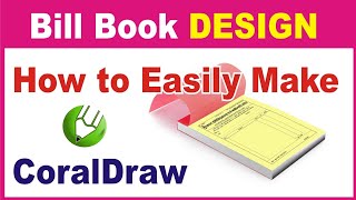 Bill Book बनाने सीखे CoralDraw में viral trending design logo [upl. by Arthur]