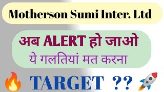 MOTHERSON SUMI INTERNATIONAL LTD SHARE NEWS  NEXT TARGET  LATEST NEWS  mothersonsuminews [upl. by Aneelas]