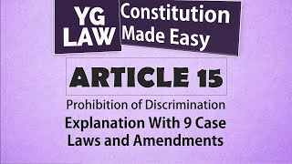 Article 15  Constitution of India [upl. by Damali]