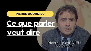 Pierre Bourdieu sur quotCe que parler veut direquot 1982 [upl. by Glasgo337]