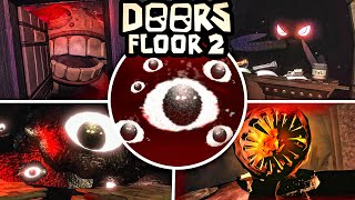 ALL JUMPSCARES in FLOOR 2 amp Scary Moments  DOORS Floor 2 Update The Mines Boss Fights [upl. by Coke]