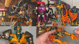 TransArt BWM13 vice poison review Transformers Beast Wars quickstrike Predacon figure collection [upl. by Hillinck]