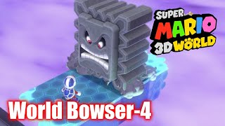 Super Mario 3D World  World Bowser 4  Footlight Lane  All Stars amp Stamp 100 Gameplay Walkthrough [upl. by Hourihan]