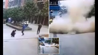 Septic tank explodes after man put firecracker in it [upl. by Ottillia277]