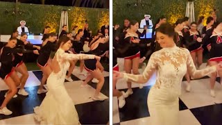 High School Dance Team Surprises Their Coach at Her Wedding [upl. by Chemush]