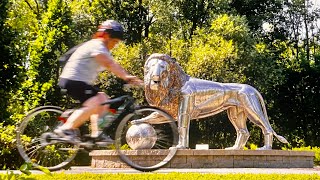 Pistes cyclables musée a ciel ouvert le parcour ARTRIA🚴Région de Granby Québec  HD [upl. by Renferd]